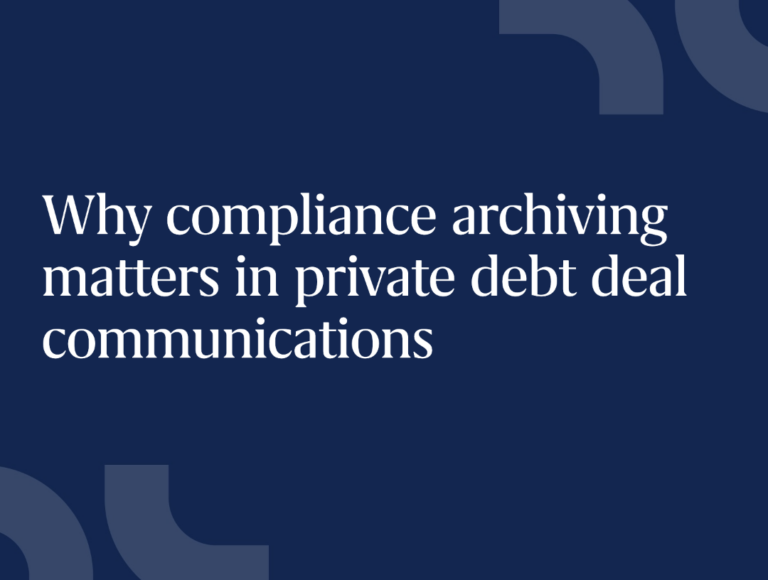 compliance archiving matters in pd