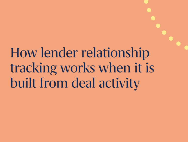 lender relationship tracking