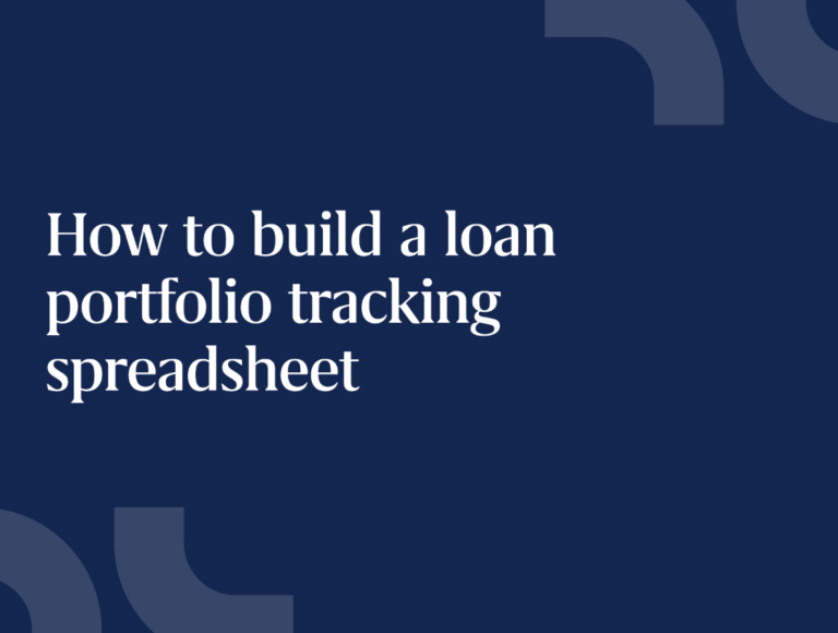 loan portfolio tracking spreadsheet