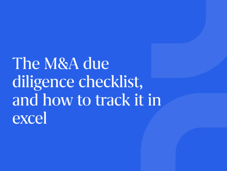 m&a due diligence checklist in excel