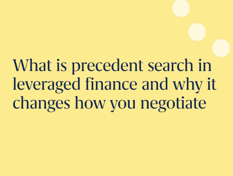 precedent search in leveraged finance